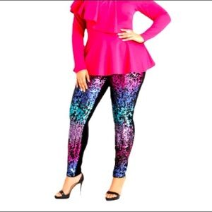 Sexy SEQUIN FRONT SKINNY JEAN in plus size 32w
